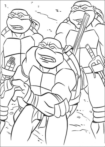 Donatelo, Raphael And Leonardo Coloring Page